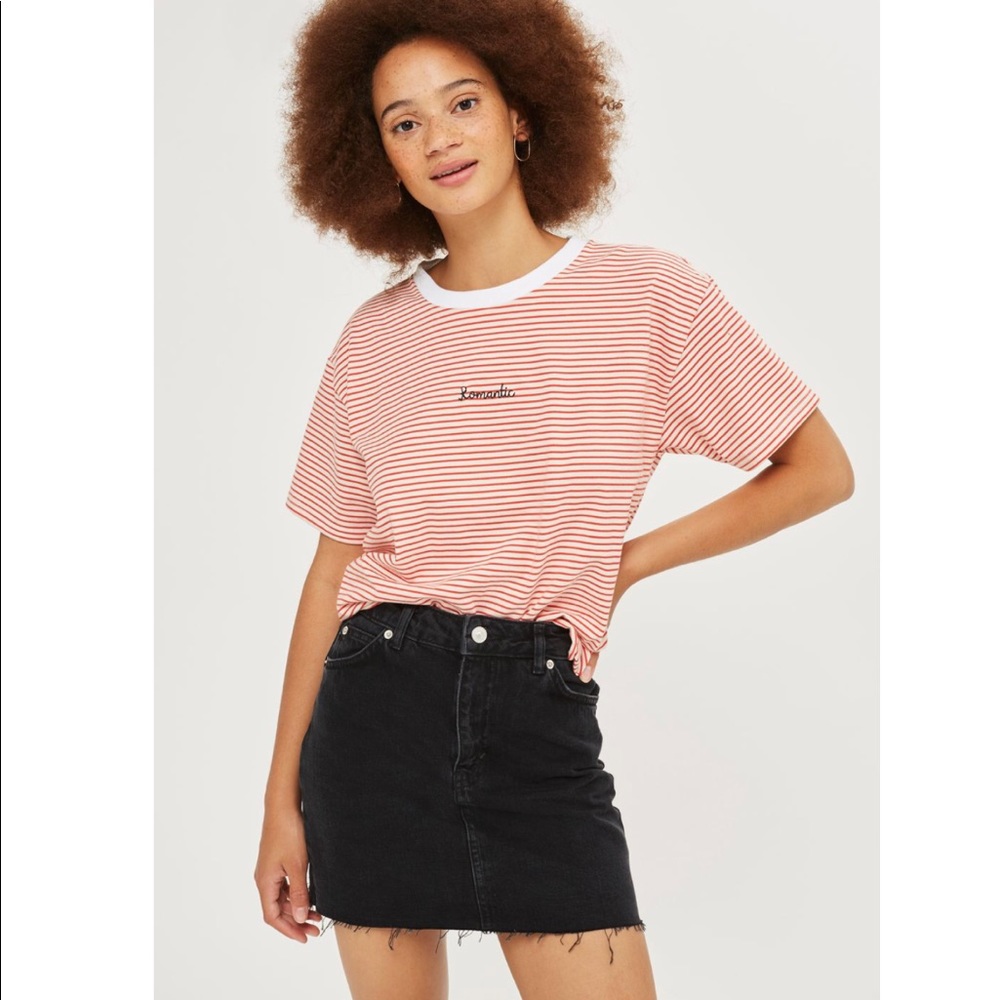 Topshop Moto black denim skirt 🌷